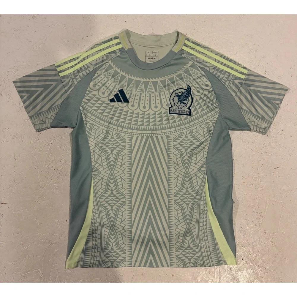Adidas Mexico 2024/25 Away Shirt Soccer Jersey Men Size L Slim Green World Cup